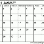 January 2024 Calendar Printable | 2024 January Calendar Printable