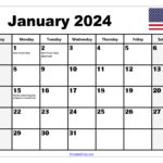 January 2024 Calendar Printable Pdf Template With Holidays |  Calendar 2024