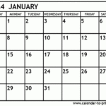 January 2024 Calendar Printable | Printable 2024 January Calendar