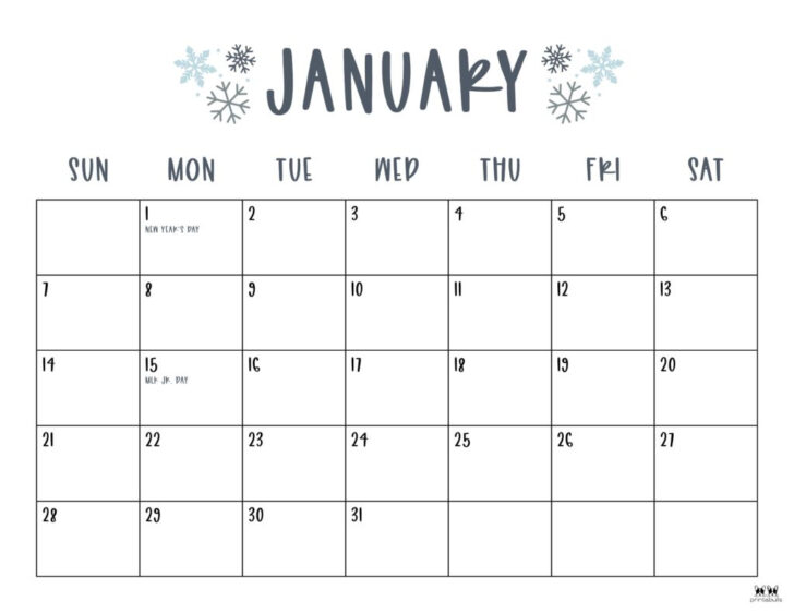 Printable January 2024 Calendar with Holidays | Calendar 2024