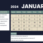 January 2024 Monthly Calendar   Download In Word, Illustrator, Eps |  Calendar 2024