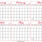 January To June 2024 Calendar Templates   Six Months |  Calendar 2024