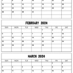 January To March 2024 Calendar Templates   Spootviral | January February March 2024 Calendar Printable