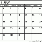 July 2024 Calendar Printable | Free Printable Calendar July 2024