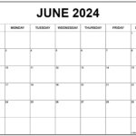 June 2024 Calendar | Free Printable Calendar | Calendar June 2024 Printable