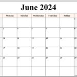 June 2024 Calendar | Free Printable Calendar | Printable Calendar June 2023 To June 2024