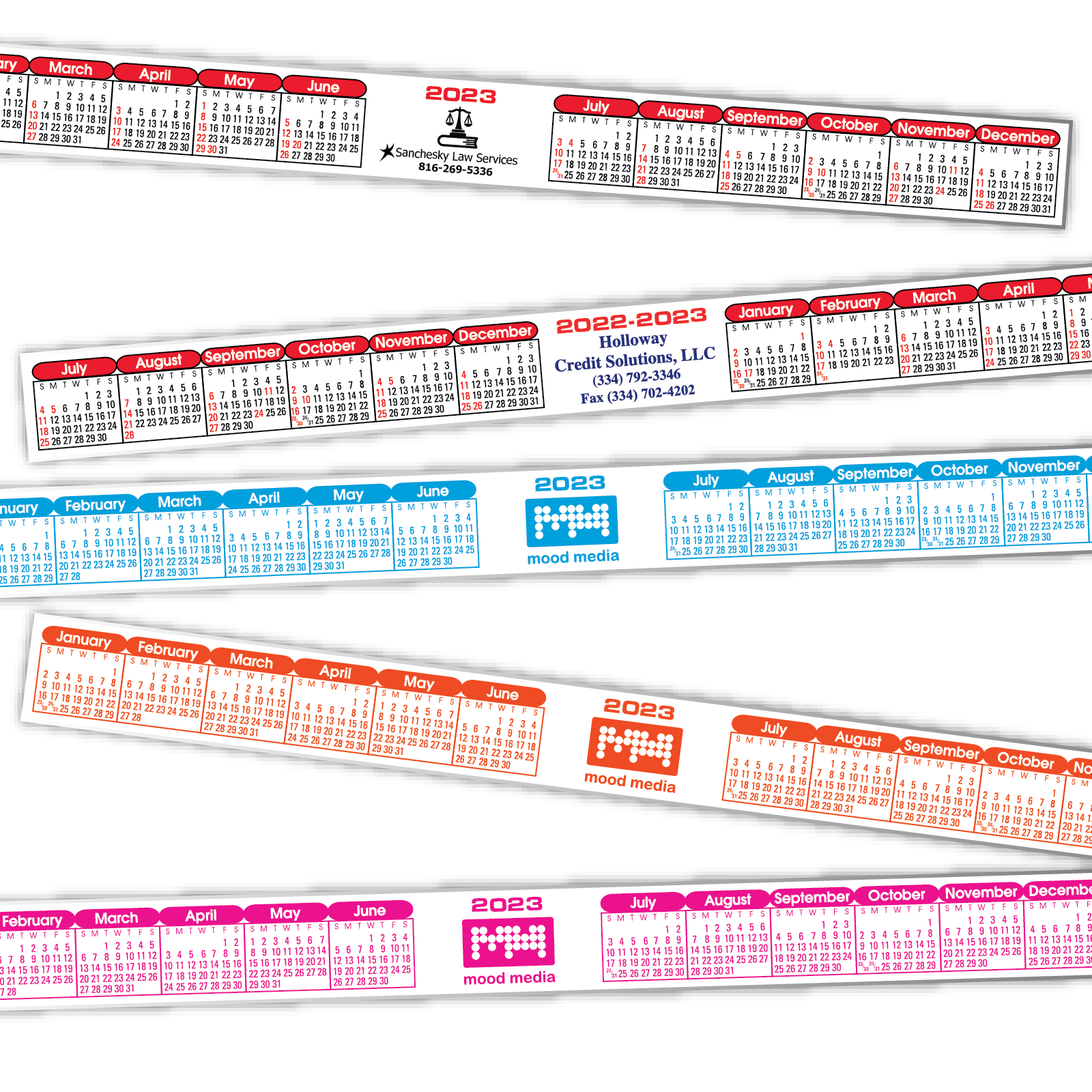 Kwv-43 Kwik-Stik® Horizontal Strip Calendar (Spot Color) | 2024 Strip Calendar Printable