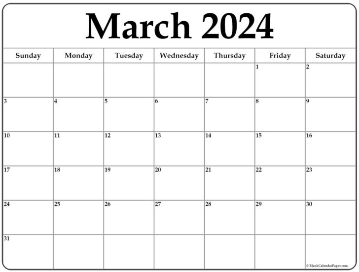 March 2024 Free Printable Calendar | Calendar 2024