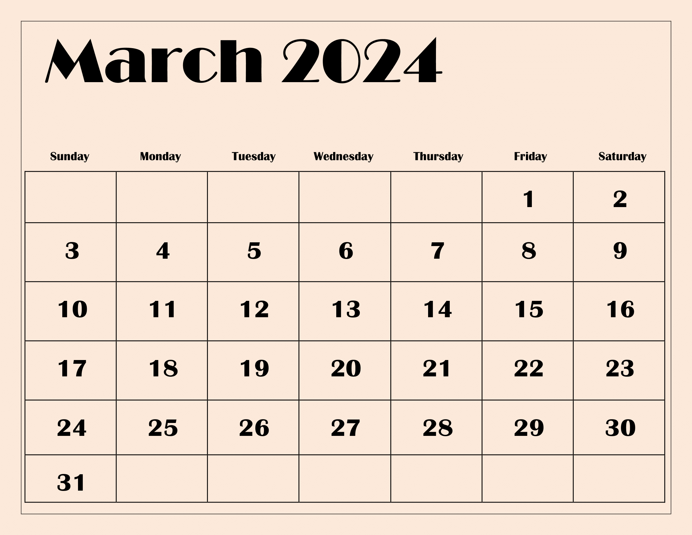 March 2024 Calendar Printable Pdf With Holidays Template Free |  Calendar 2024