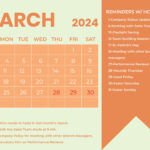 March 2024 Calendar With Holidays   Download In Word, Illustrator | March 2024 Calendar With Holidays Printable