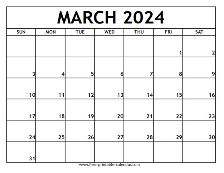 Printable Calendar March 2024 | Calendar 2024