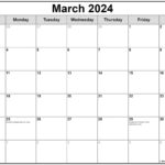 March 2024 With Holidays Calendar | Printable March 2024 Calendar With Holidays