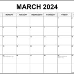 March 2024 With Holidays Calendar | Printable March 2024 Calendar With Holidays