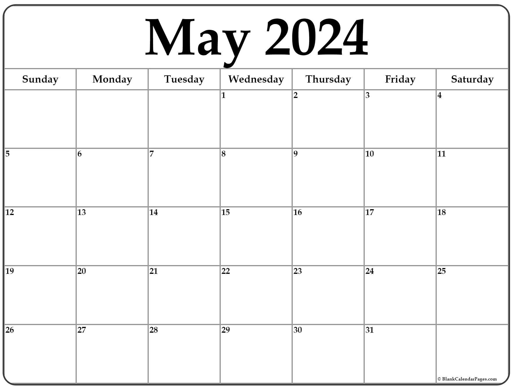 May 2024 Calendar | Free Printable Calendar |  Calendar 2024