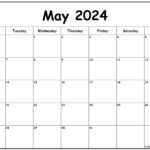 May 2024 Monday Calendar | Monday To Sunday | May 2024 Printable Calendar