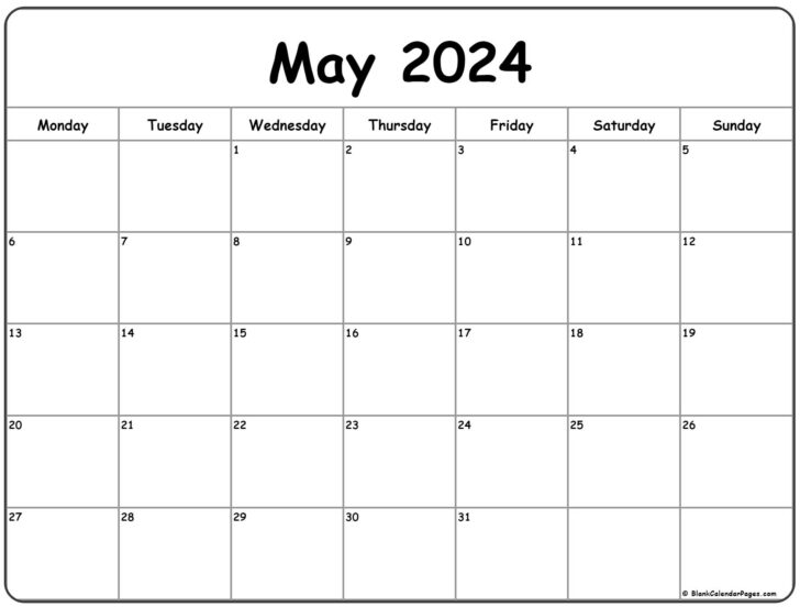 May 2024 Printable Calendar | Calendar 2024