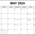 May 2024 With Holidays Calendar | May 2024 Printable Calendar With Holidays