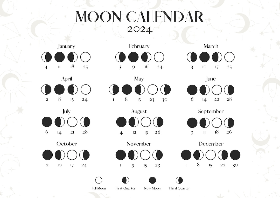 2024 Lunar Calendar Printable Calendar 2024 Printable Calendar 2024