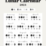 Moon Phase Calendar   Cute & Free Printable 2024 Lunar Calendar | 2024 Lunar Calendar Printable