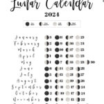 Moon Phase Calendar   Cute & Free Printable 2024 Lunar Calendar |  Calendar 2024