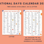 National Days Calendar Printable 2024 National Holidays   Etsy |  Calendar 2024