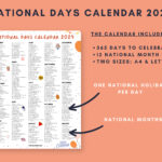 National Days Calendar Printable 2024 National Holidays   Etsy |  Calendar 2024