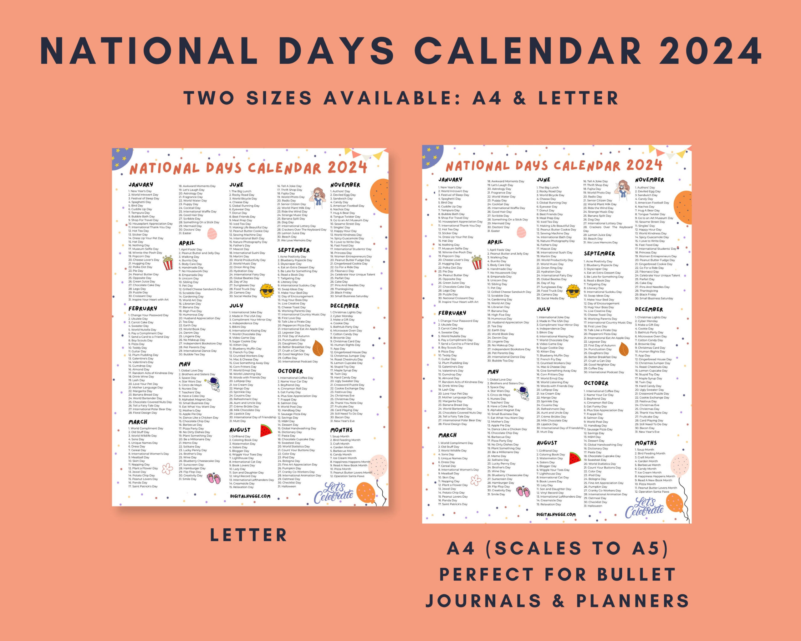 National Day Calendar 2024 Printable Calendar 2024 Printable