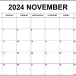 November 2024 Calendar | Free Printable Calendar | November 2024 Calendar Printable