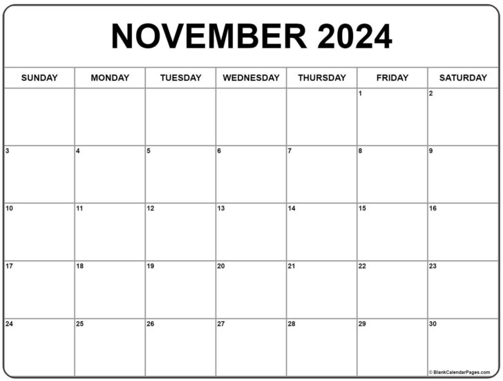 Printable Calendar November 2024 | Calendar 2024