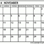 November 2024 Calendar Printable | November 2024 Printable Calendar