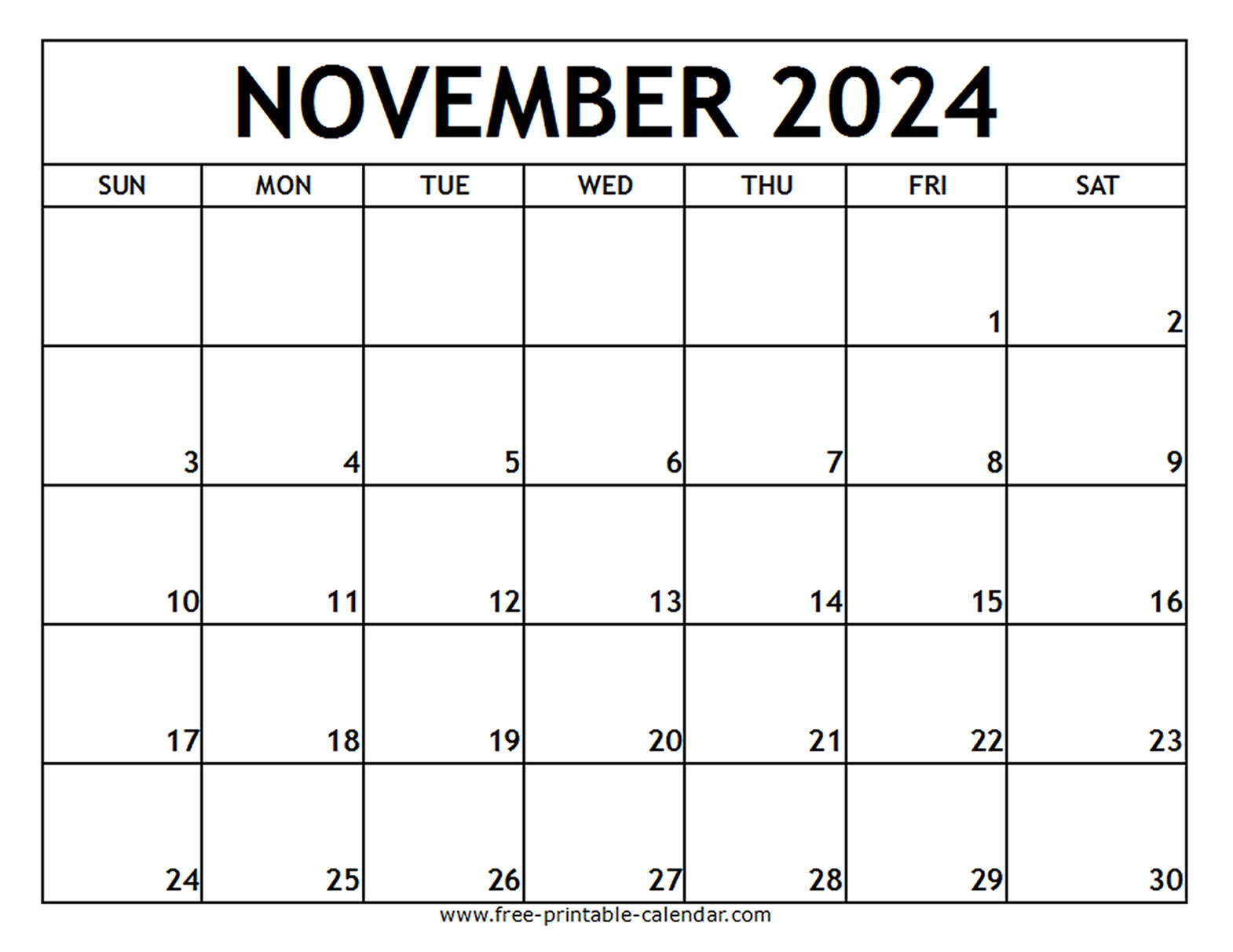 November 2024 Calendar Printable | Calendar 2024 | Printable Calendar 2024