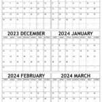 October 2023 To March 2024 Calendar Templates   Six Months |  Calendar 2024