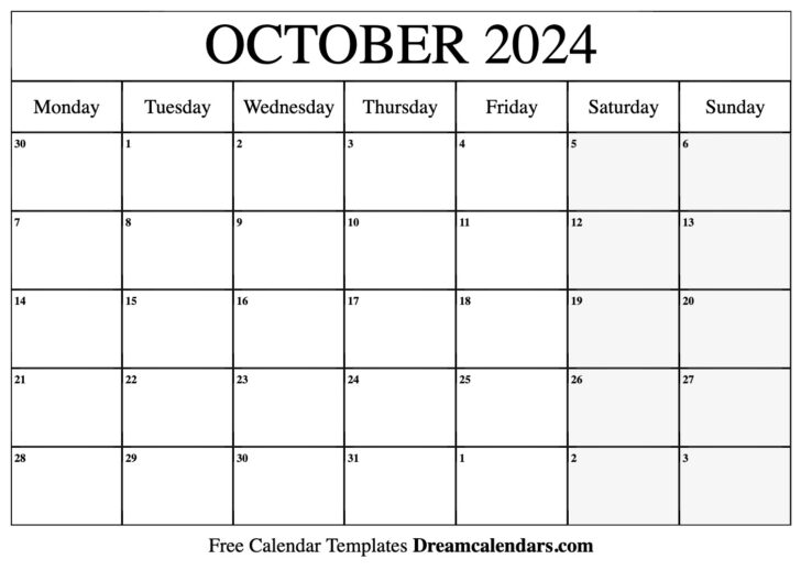 Free Printable October 2024 Calendar | Calendar 2024