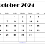 October 2024 Calendar Printable Pdf Free Templates With Holidays | October 2024 Printable Calendar