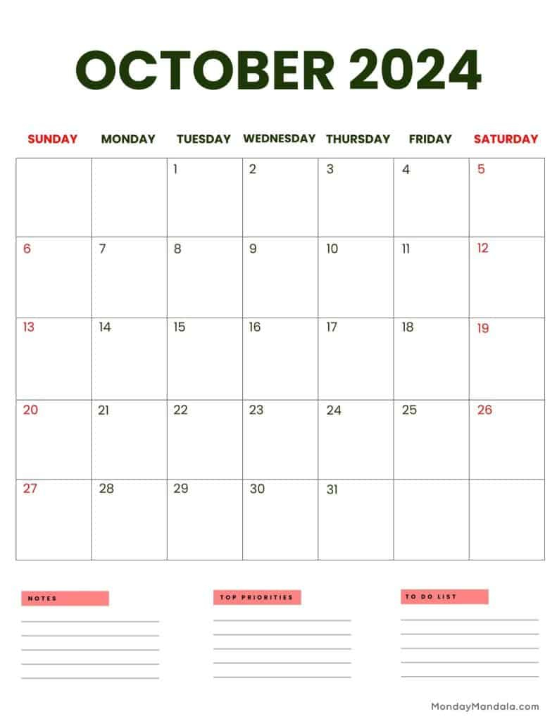 October 2024 Calendars (52 Free Pdf Printables) |  Calendar 2024