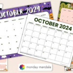 October 2024 Calendars (52 Free Pdf Printables) | Usps Color Coded Calendar 2024 Printable