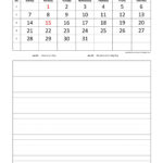 Printable 2024 Monthly Calendar Grid Lines For Daily Notes |  Calendar 2024