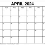 Printable April 2024 Calendar Templates With Holidays |  Calendar 2024