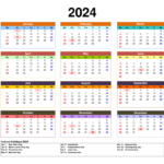 Printable Calendar 2024 One Page With Holidays (Single Page) 2024 | Free Printable Calendar 2024 Yearly