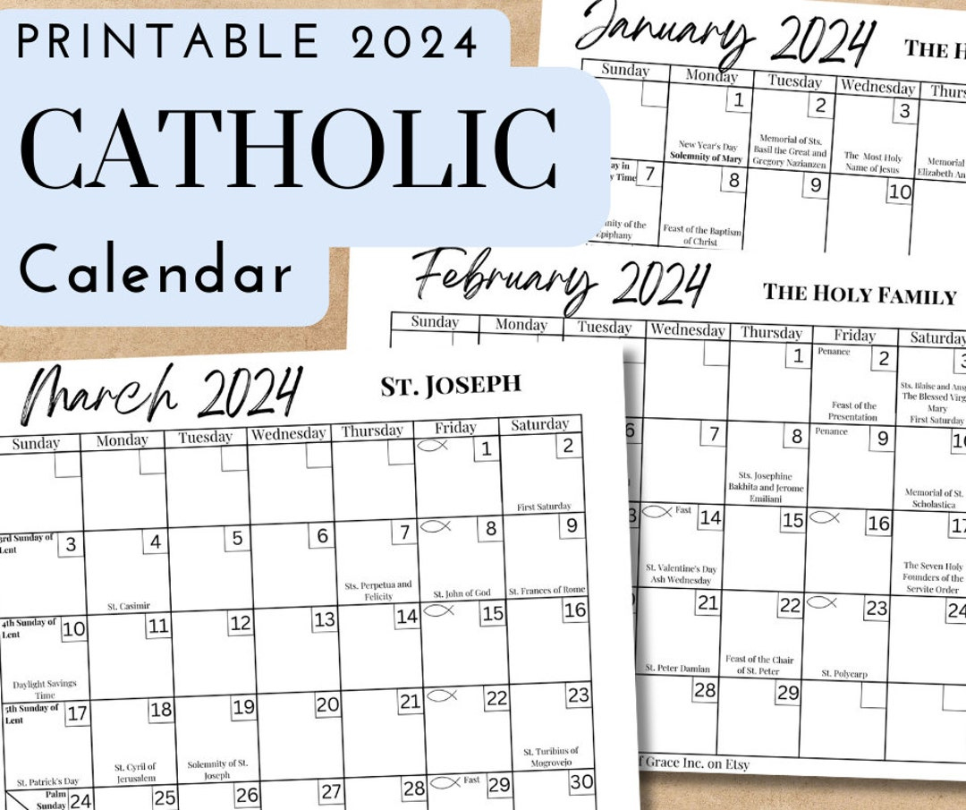 Printable Liturgical Calendar 2024 Calendar 2024 Printable Calendar