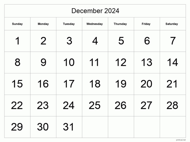 December 2024 Calendar Printable | Calendar 2024