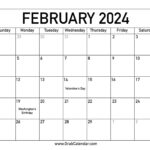 Printable February 2024 Calendar |  Calendar 2024