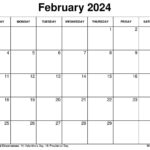 Printable February 2024 Calendar Templates With Holidays | February 2024 Calendar Printable