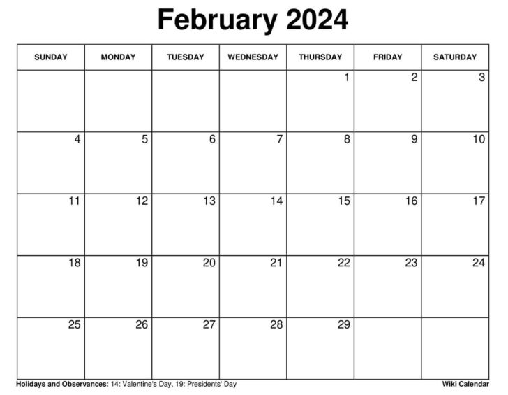 February 2024 Calendar Printable | Calendar 2024