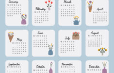 Printable Hand Drawn Calendar 2024. Calendar Grid, Monday First |  Calendar 2024