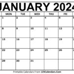 Printable January 2024 Calendar Templates   123Calendars | Free Printable Calendar For January 2024