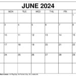 Printable June 2024 Calendar Templates With Holidays | 2024 Calendar Printable Wiki