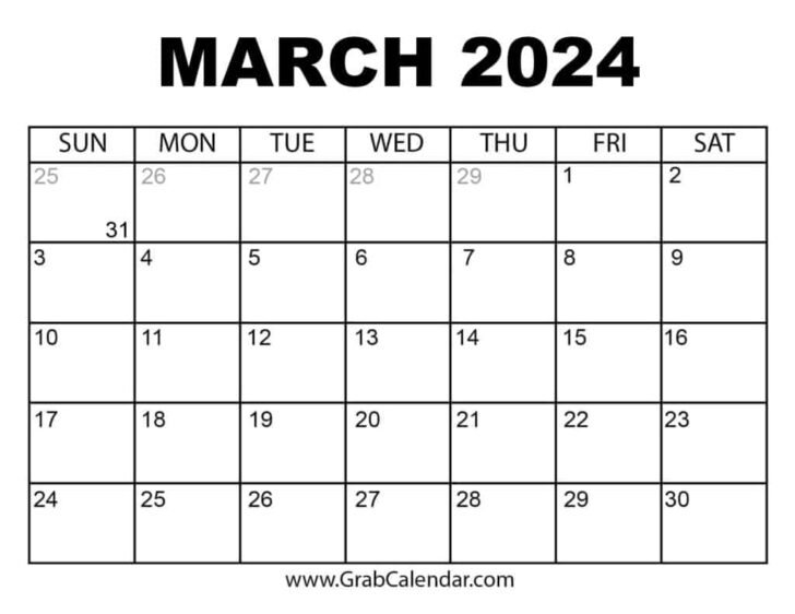 March 2024 Calendar with Holidays Printable | Calendar 2024