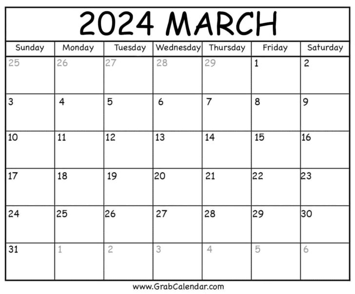 March 2024 Calendar Printable | Calendar 2024