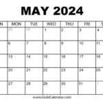 Printable May 2024 Calendar | May 2024 Printable Calendar With Holidays